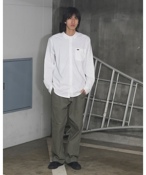 RVCA(ルーカ)の「RVCA メンズ THATLL DO STRETCH LS WOVEN 長袖シャツ 【2025年春夏モデル】/ルーカ胸ポケットワンポイントロングスリーブ長袖シャツ(シャツ/ブラウス・メンズ・ホワイト/ブルー・LARGE/MEDIUM/SMALL)」の8枚目の写真