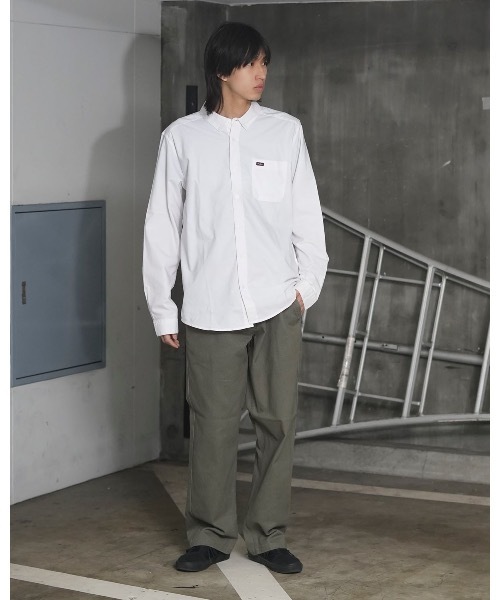 RVCA(ルーカ)の「RVCA メンズ THATLL DO STRETCH LS WOVEN 長袖シャツ 【2025年春夏モデル】/ルーカ胸ポケットワンポイントロングスリーブ長袖シャツ(シャツ/ブラウス・メンズ・ホワイト/ブルー・LARGE/MEDIUM/SMALL)」の7枚目の写真