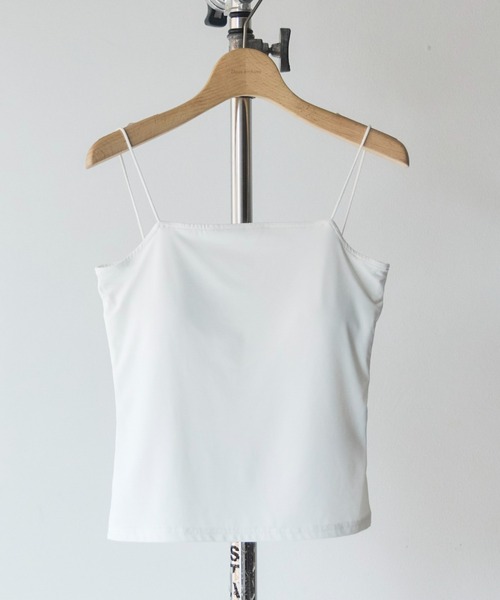 Doux archives（ドゥアルシーヴ）の「ドライタッチカップ付きキャミ（キャミソール・レディース・ブラック/オフホワイト・FREE）」の10枚目の写真