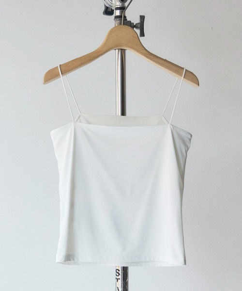 Doux archives（ドゥアルシーヴ）の「ドライタッチカップ付きキャミ（キャミソール・レディース・ブラック/オフホワイト・FREE）」の11枚目の写真