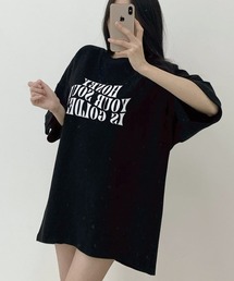 VIVID LADY（ビビッドレディー）の「オーバーサイズ 半袖tシャツ カットソー チュニック（Tシャツ/カットソー）」