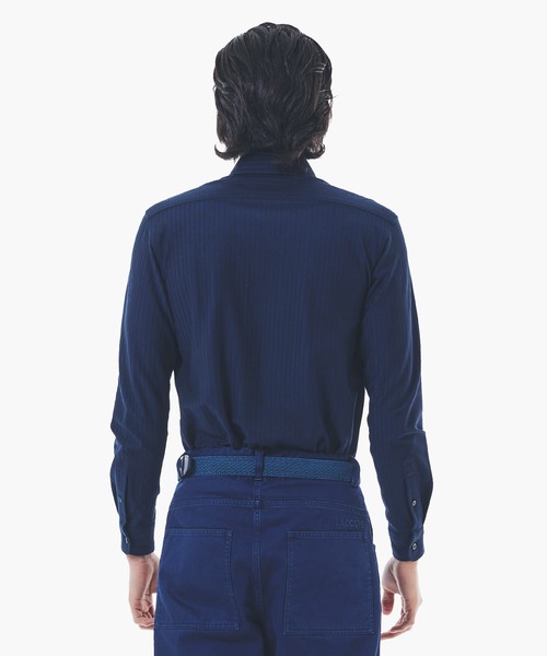 LACOSTE(ラコステ)の「ジャカードストライプボタンダウンジャージシャツ(シャツ/ブラウス・メンズ・ライトブルー/ネイビー/ホワイト・39/40/41/42)」の15枚目の写真