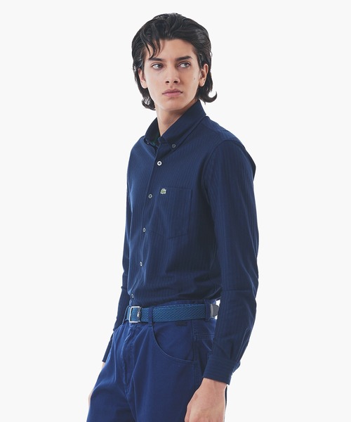 LACOSTE(ラコステ)の「ジャカードストライプボタンダウンジャージシャツ(シャツ/ブラウス・メンズ・ライトブルー/ネイビー/ホワイト・39/40/41/42)」の18枚目の写真