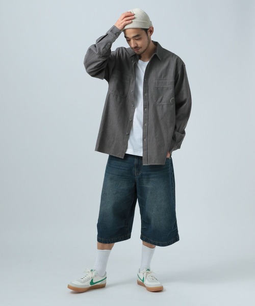 BAYFLOW（ベイフロー）の「スタンダードカラーシャツ[綿100％]（シャツ/ブラウス・メンズ・チャコールグレー/ホワイト/ブルー/イエロー・LARGE/MEDIUM）」の7枚目の写真