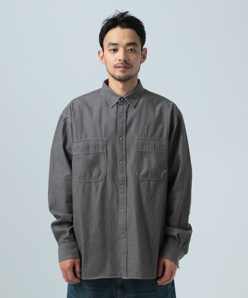 BAYFLOW（ベイフロー）の「スタンダードカラーシャツ[綿100％]（シャツ/ブラウス・メンズ・チャコールグレー/ホワイト/ブルー/イエロー・LARGE/MEDIUM）」の8枚目の写真