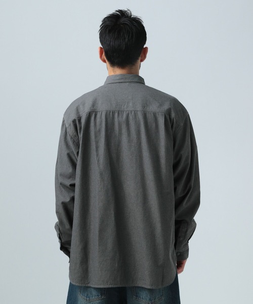 BAYFLOW（ベイフロー）の「スタンダードカラーシャツ[綿100％]（シャツ/ブラウス・メンズ・チャコールグレー/ホワイト/ブルー/イエロー・LARGE/MEDIUM）」の10枚目の写真