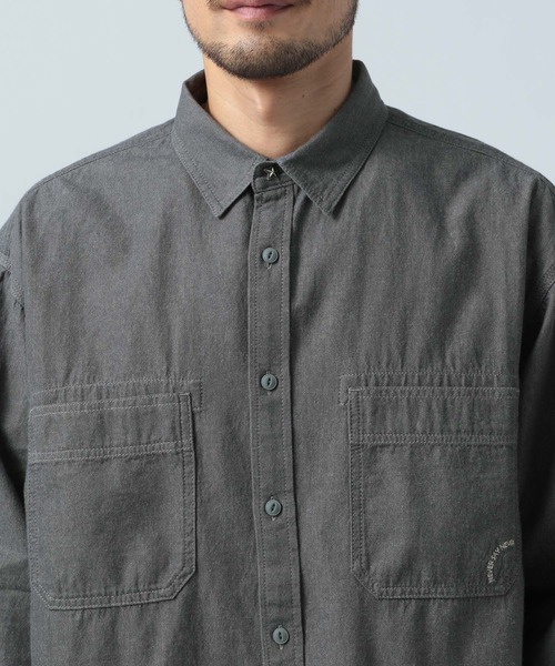 BAYFLOW（ベイフロー）の「スタンダードカラーシャツ[綿100％]（シャツ/ブラウス・メンズ・チャコールグレー/ホワイト/ブルー/イエロー・LARGE/MEDIUM）」の11枚目の写真