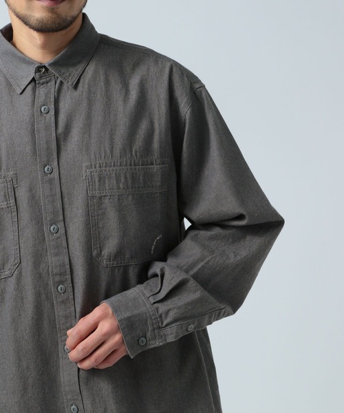 BAYFLOW（ベイフロー）の「スタンダードカラーシャツ[綿100％]（シャツ/ブラウス・メンズ・チャコールグレー/ホワイト/ブルー/イエロー・LARGE/MEDIUM）」の13枚目の写真