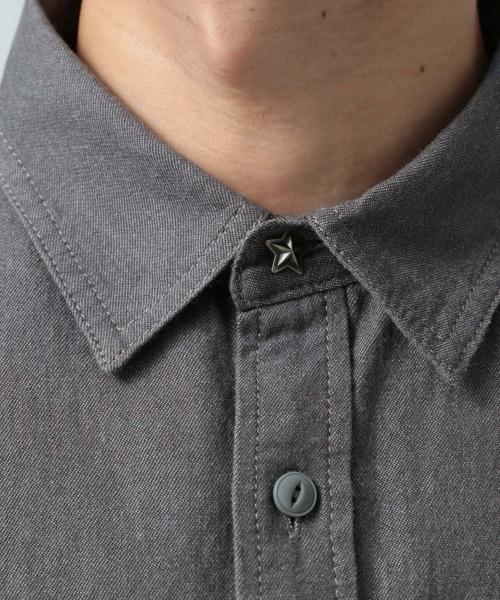 BAYFLOW（ベイフロー）の「スタンダードカラーシャツ[綿100％]（シャツ/ブラウス・メンズ・チャコールグレー/ホワイト/ブルー/イエロー・LARGE/MEDIUM）」の14枚目の写真