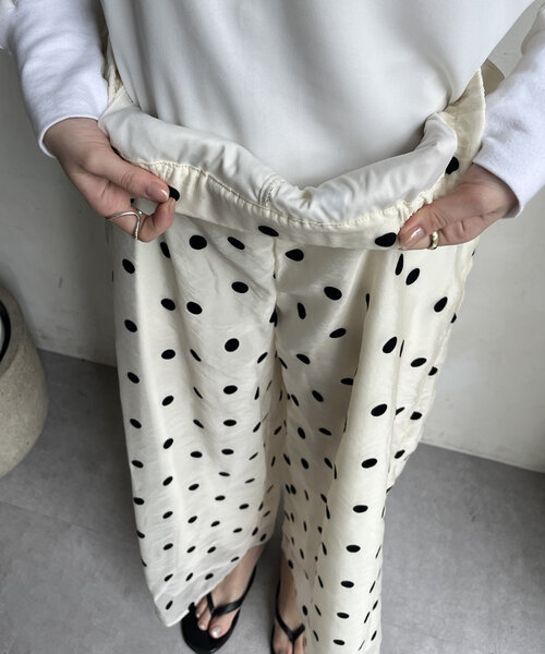 DouDou（ドゥドゥ）の「【WEB限定】オーガンジードットパンツ（その他パンツ・レディース・オフホワイト/ブラック・FREE）」の17枚目の写真