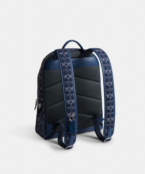 h*4様 ★値下美品coach リュック 柄デニム チャーター バックパック シ 公式】COACH – コーチ | チャーター バックパック・シグネチャー
