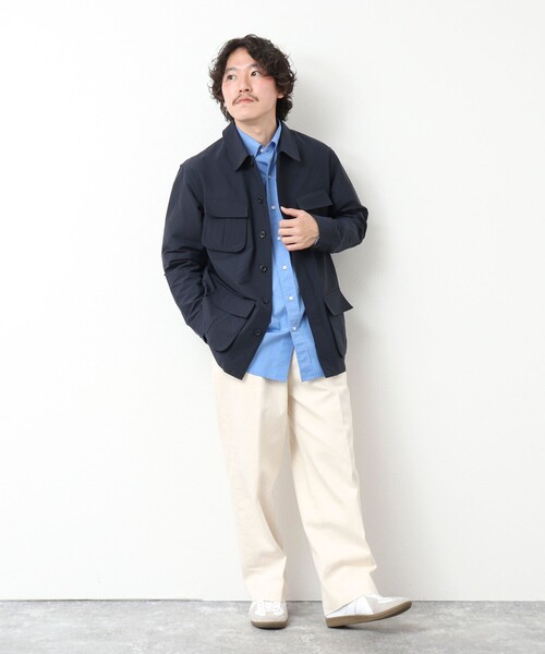 NOLLEY’S（ノーリーズ）の「《撥水/ウォッシャブル》リップストップ ストレッチファティーグJK 25SS（ミリタリージャケット・メンズ・オリーブ/ブラック/ベージュ/ダークネイビー・M/L/XL/S）」の6枚目の写真