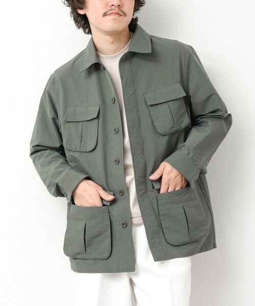 NOLLEY’S（ノーリーズ）の「《撥水/ウォッシャブル》リップストップ ストレッチファティーグJK 25SS（ミリタリージャケット・メンズ・オリーブ/ブラック/ベージュ/ダークネイビー・M/L/XL/S）」の8枚目の写真