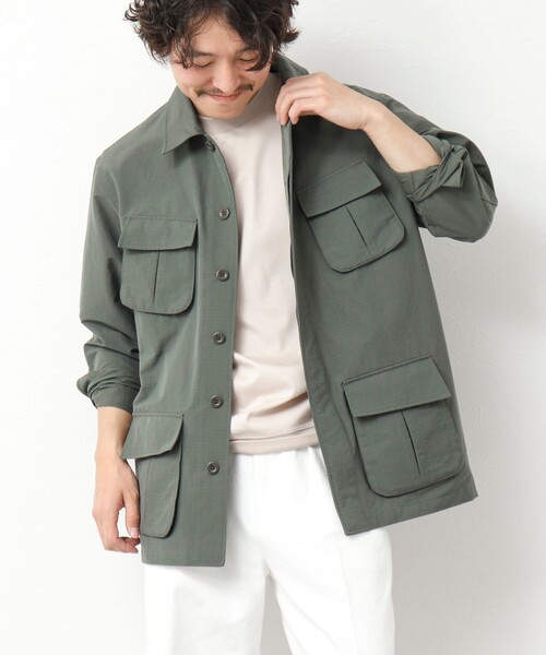 NOLLEY’S（ノーリーズ）の「《撥水/ウォッシャブル》リップストップ ストレッチファティーグJK 25SS（ミリタリージャケット・メンズ・オリーブ/ブラック/ベージュ/ダークネイビー・M/L/XL/S）」の9枚目の写真