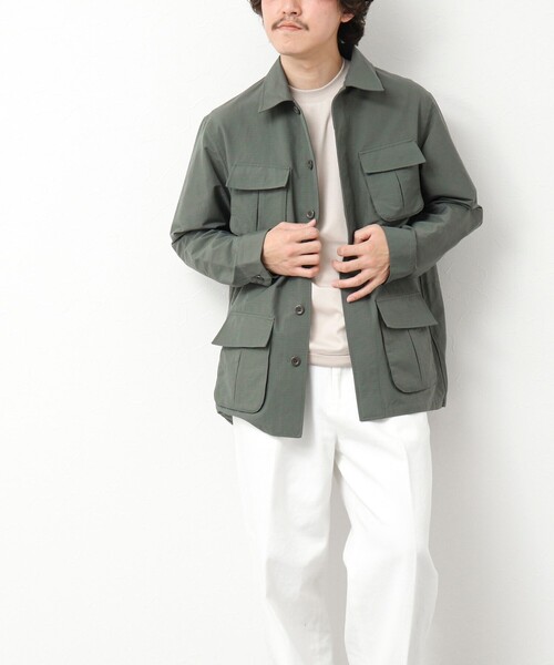 NOLLEY’S（ノーリーズ）の「《撥水/ウォッシャブル》リップストップ ストレッチファティーグJK 25SS（ミリタリージャケット・メンズ・オリーブ/ブラック/ベージュ/ダークネイビー・M/L/XL/S）」の11枚目の写真