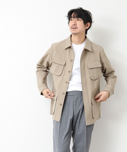 NOLLEY’S（ノーリーズ）の「《撥水/ウォッシャブル》リップストップ ストレッチファティーグJK 25SS（ミリタリージャケット・メンズ・オリーブ/ブラック/ベージュ/ダークネイビー・M/L/XL/S）」の18枚目の写真