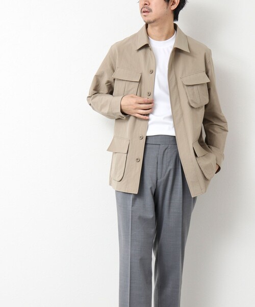 NOLLEY’S（ノーリーズ）の「《撥水/ウォッシャブル》リップストップ ストレッチファティーグJK 25SS（ミリタリージャケット・メンズ・オリーブ/ブラック/ベージュ/ダークネイビー・M/L/XL/S）」の20枚目の写真
