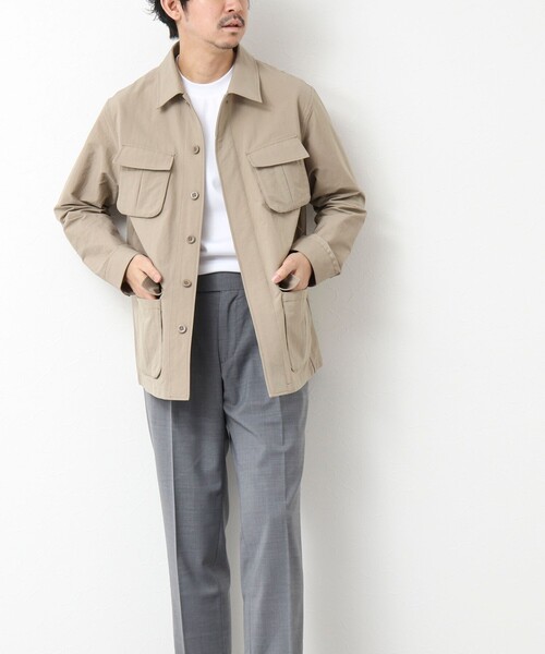 NOLLEY’S（ノーリーズ）の「《撥水/ウォッシャブル》リップストップ ストレッチファティーグJK 25SS（ミリタリージャケット・メンズ・オリーブ/ブラック/ベージュ/ダークネイビー・M/L/XL/S）」の21枚目の写真