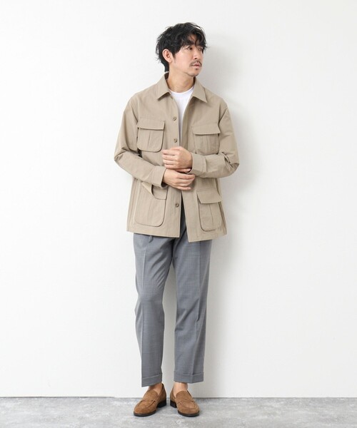 NOLLEY’S（ノーリーズ）の「《撥水/ウォッシャブル》リップストップ ストレッチファティーグJK 25SS（ミリタリージャケット・メンズ・オリーブ/ブラック/ベージュ/ダークネイビー・M/L/XL/S）」の22枚目の写真