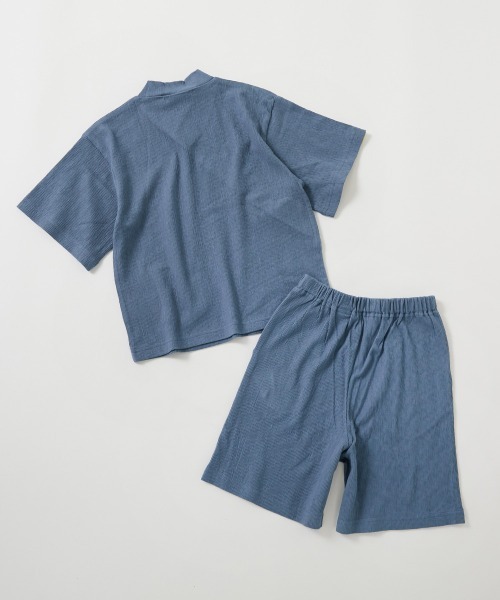 devirock（デビロック）の「すぽっと着られる 着心地やわらか 無地 おやすみ甚平（浴衣・キッズ・ブルーグレー/スミクロ/ネイビー/ライトグレー・100cm/110cm/120cm/130cm/140cm/150cm/160cm）」の21枚目の写真