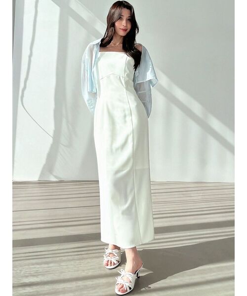 RESEXXY（リゼクシー）の「シアーショートシャツ（シャツ/ブラウス・レディース・ブルー/ブラック/ホワイト・FREE）」の9枚目の写真