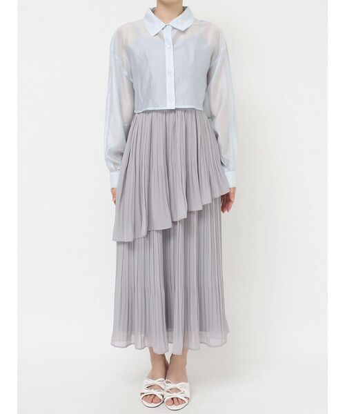 RESEXXY（リゼクシー）の「シアーショートシャツ（シャツ/ブラウス・レディース・ブルー/ブラック/ホワイト・FREE）」の17枚目の写真