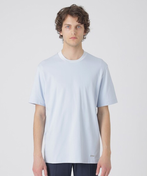 BLACK LABEL CRESTBRIDGE（ブラックレーベル・クレストブリッジ）の「マーセライズドレスTシャツ（Tシャツ/カットソー・メンズ・グレー系その他/ブラック/オフホワイト/ネイビー/ロイヤルブルー/ライトピンク・XL/L/XXL/S/M）」の5枚目の写真