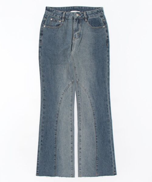 CERCA（チェルカ）の「【NOWLE】スリム ストレート フレア デニムパンツ（デニムパンツ・メンズ・ダークインディゴブルー/ブラック・MEDIUM/X-LARGE/LARGE）」の18枚目の写真