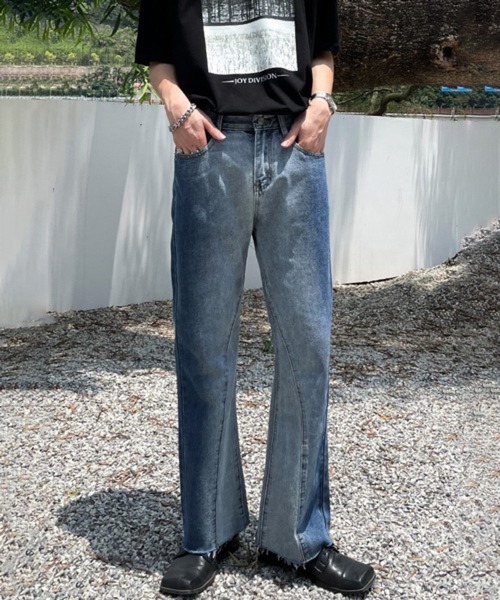 CERCA（チェルカ）の「【NOWLE】スリム ストレート フレア デニムパンツ（デニムパンツ・メンズ・ダークインディゴブルー/ブラック・MEDIUM/X-LARGE/LARGE）」の15枚目の写真