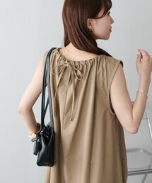 DISCOAT | 【新色追加!/WEB限定】衿ギャザーノースリワンピース(ワンピース)