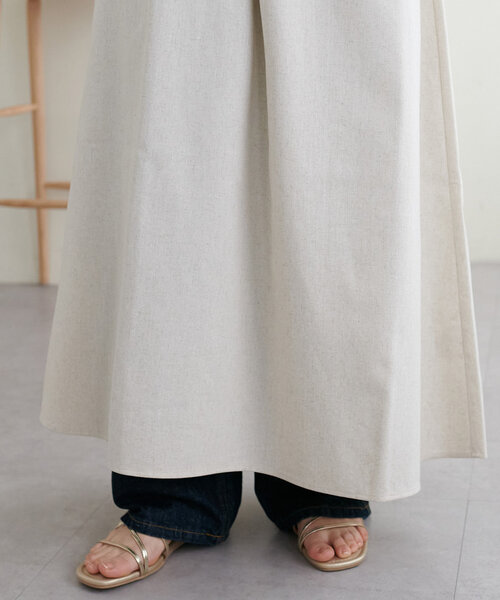 DISCOAT（ディスコート）の「【新色追加!/WEB限定】衿ギャザーノースリワンピース（ワンピース・レディース・ブラック/ホワイト系その他/レッド/ブラウン/グレイッシュベージュ・MEDIUM）」の14枚目の写真