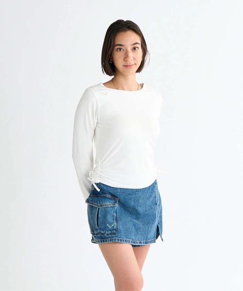 ROXY(ロキシー)の「SUGAR PALM /ロキシーシャーリング長袖ロンT(Tシャツ/カットソー・レディース・ホワイト/ブラウン/グリーン/ブラック・LARGE/MEDIUM/SMALL)」の2枚目の写真