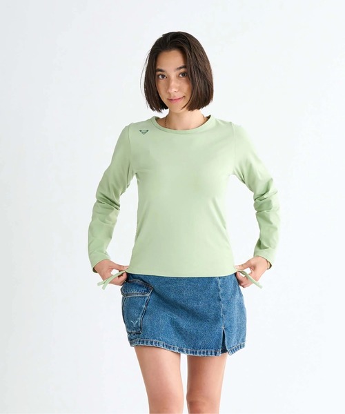ROXY(ロキシー)の「SUGAR PALM /ロキシーシャーリング長袖ロンT(Tシャツ/カットソー・レディース・ホワイト/ブラウン/グリーン/ブラック・LARGE/MEDIUM/SMALL)」の4枚目の写真