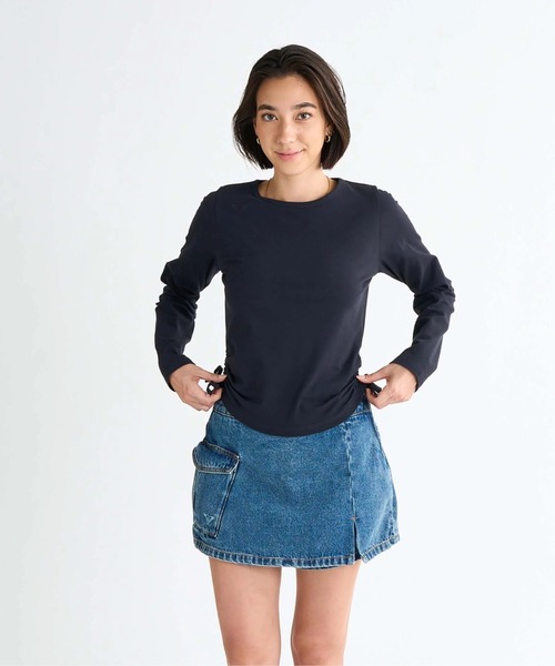 ROXY(ロキシー)の「SUGAR PALM /ロキシーシャーリング長袖ロンT(Tシャツ/カットソー・レディース・ホワイト/ブラウン/グリーン/ブラック・LARGE/MEDIUM/SMALL)」の3枚目の写真