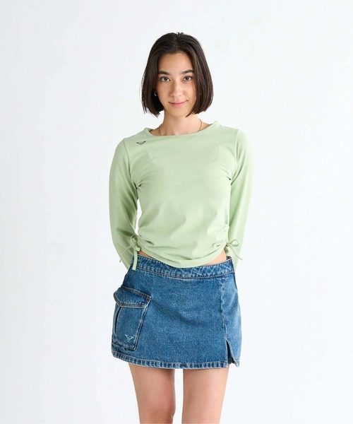 ROXY(ロキシー)の「SUGAR PALM /ロキシーシャーリング長袖ロンT(Tシャツ/カットソー・レディース・ホワイト/ブラウン/グリーン/ブラック・LARGE/MEDIUM/SMALL)」の16枚目の写真