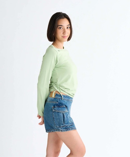ROXY(ロキシー)の「SUGAR PALM /ロキシーシャーリング長袖ロンT(Tシャツ/カットソー・レディース・ホワイト/ブラウン/グリーン/ブラック・LARGE/MEDIUM/SMALL)」の9枚目の写真
