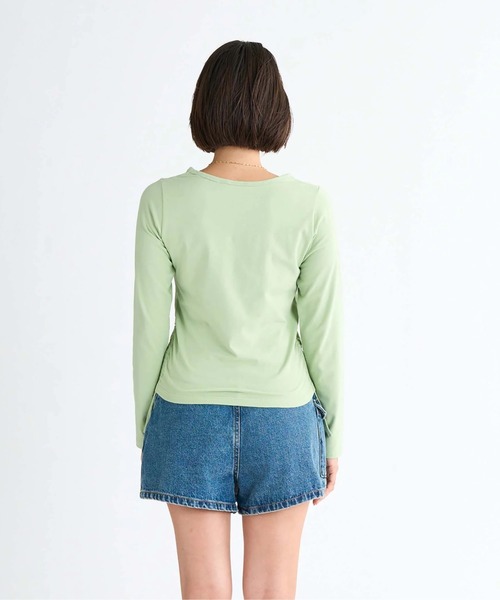 ROXY(ロキシー)の「SUGAR PALM /ロキシーシャーリング長袖ロンT(Tシャツ/カットソー・レディース・ホワイト/ブラウン/グリーン/ブラック・LARGE/MEDIUM/SMALL)」の8枚目の写真
