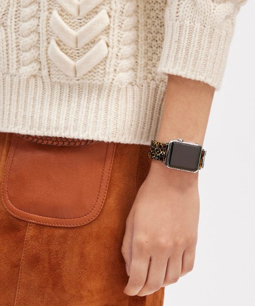 COACH(コーチ)の「【COACH】 コーチ APPLE WATCHストラップ(デジタル腕時計・レディース・シルバー/ピンク/ブラウン/シルバー×ゴールド・FREE)」の2枚目の写真