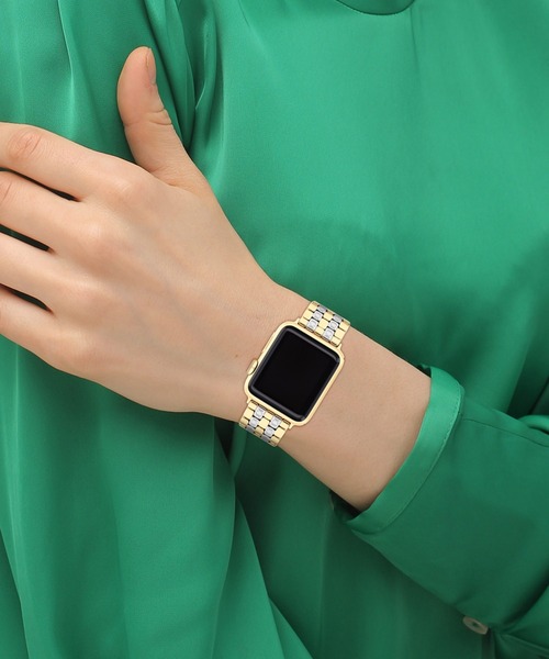 COACH(コーチ)の「【COACH】 コーチ APPLE WATCHストラップ(デジタル腕時計・レディース・シルバー/ピンク/ブラウン/シルバー×ゴールド・FREE)」の1枚目の写真
