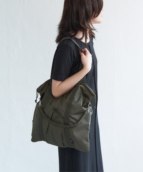 VENCEEXCHANGE（ヴァンスエクスチェンジ）の「コード編み巾着ポケットトートバッグ（トートバッグ・レディース・ライトグリーン/ベージュ/ダークオリーブ/ブラック・FREE）」の9枚目の写真