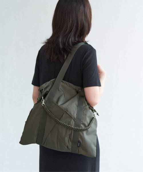 VENCEEXCHANGE（ヴァンスエクスチェンジ）の「コード編み巾着ポケットトートバッグ（トートバッグ・レディース・ライトグリーン/ベージュ/ダークオリーブ/ブラック・FREE）」の10枚目の写真