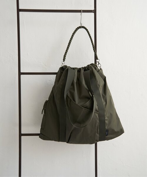 VENCEEXCHANGE（ヴァンスエクスチェンジ）の「コード編み巾着ポケットトートバッグ（トートバッグ・レディース・ライトグリーン/ベージュ/ダークオリーブ/ブラック・FREE）」の12枚目の写真