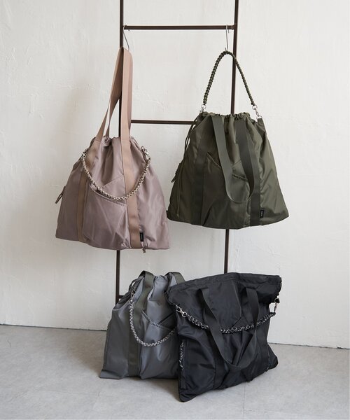 VENCEEXCHANGE（ヴァンスエクスチェンジ）の「コード編み巾着ポケットトートバッグ（トートバッグ・レディース・ライトグリーン/ベージュ/ダークオリーブ/ブラック・FREE）」の13枚目の写真