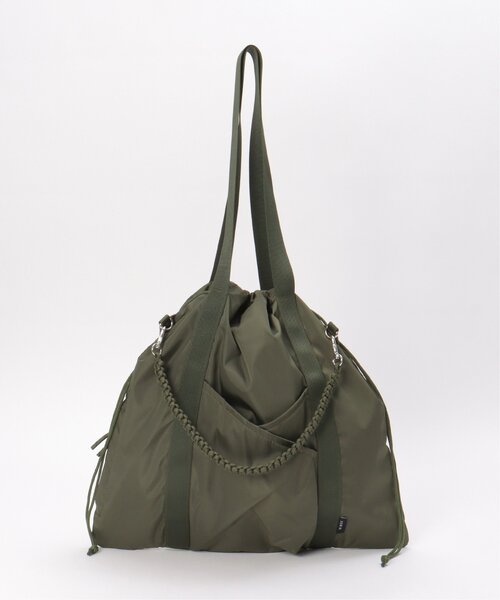 VENCEEXCHANGE（ヴァンスエクスチェンジ）の「コード編み巾着ポケットトートバッグ（トートバッグ・レディース・ライトグリーン/ベージュ/ダークオリーブ/ブラック・FREE）」の14枚目の写真