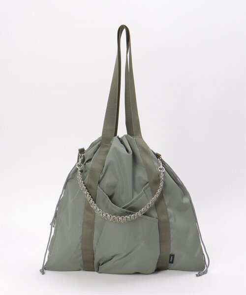 VENCEEXCHANGE（ヴァンスエクスチェンジ）の「コード編み巾着ポケットトートバッグ（トートバッグ・レディース・ライトグリーン/ベージュ/ダークオリーブ/ブラック・FREE）」の15枚目の写真