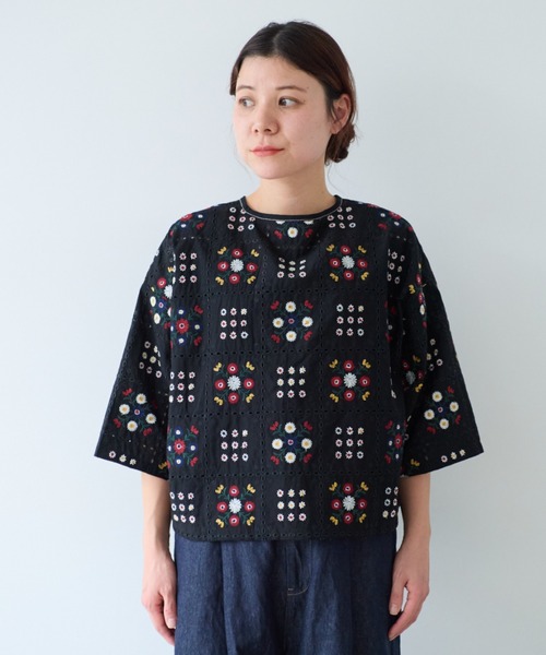yuni（ユニ ）の「eyelet embroidely haori ブラウス（シャツ/ブラウス
