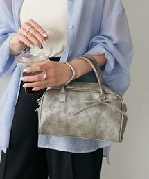 DISCOAT | 2WAYリボンスクエアボストンバッグ(ボストンバッグ)