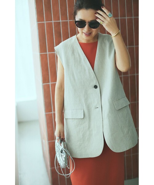 セール】【大草直子さんコラボ】AMARC(アマーク)ノーカラージレ