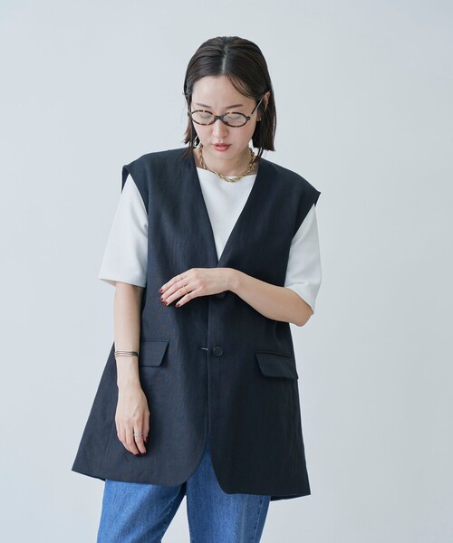 セール】【大草直子さんコラボ】AMARC(アマーク)ノーカラージレ