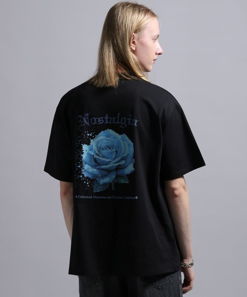 BLAYMORE（ブレイモア）の「【BLAYMORE】Nostalgia Back Graphic T / 花 コレクションTシャツ バックプリント（Tシャツ/カットソー・メンズ・ブラック/ホワイト・S/M）」の7枚目の写真